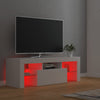 tv-skab med LED-lys 120x35x40 cm hvid