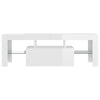 tv-skab med LED-lys 120x35x40 cm hvid højglans