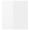 tv-skab med LED-lys 120x35x40 cm hvid højglans
