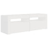 tv-skab med LED-lys 120x35x40 cm hvid