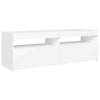 tv-skab med LED-lys 120x35x40 cm hvid