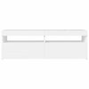 tv-skab med LED-lys 120x35x40 cm hvid