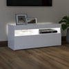 tv-skab med LED-lys 90x35x40 cm hvid