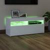 tv-skab med LED-lys 90x35x40 cm hvid