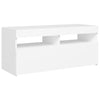tv-skab med LED-lys 90x35x40 cm hvid