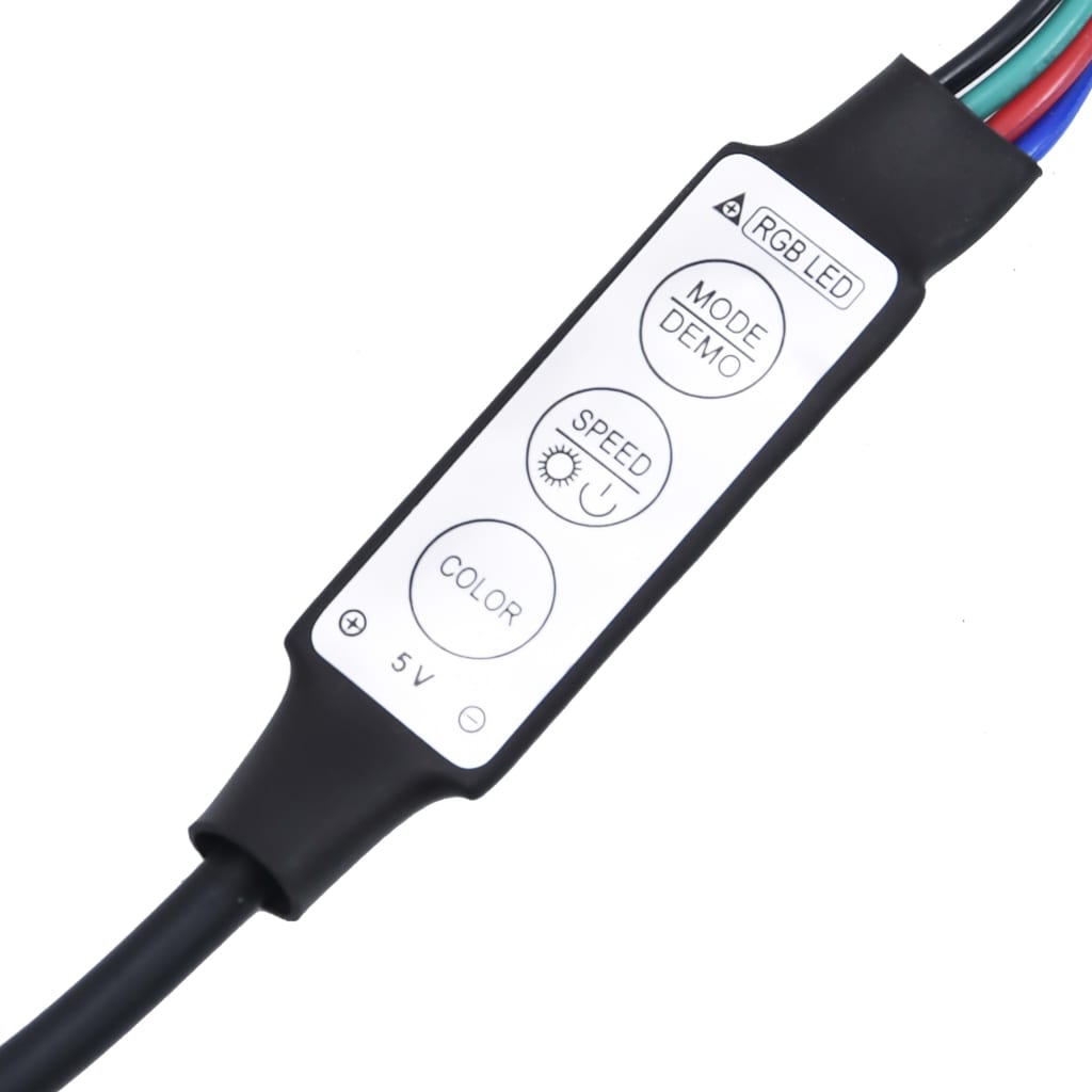 tv-skab med LED-lys 90x35x40 cm hvid