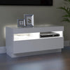 tv-skab med LED-lys 80x35x40 cm hvid