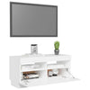 tv-skab med LED-lys 80x35x40 cm hvid