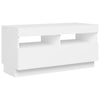 tv-skab med LED-lys 80x35x40 cm hvid