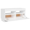 tv-skab med LED-lys 80x35x40 cm hvid