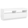 tv-skab med LED-lys 100x35x40 cm hvid