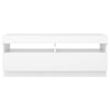 tv-skab med LED-lys 100x35x40 cm hvid