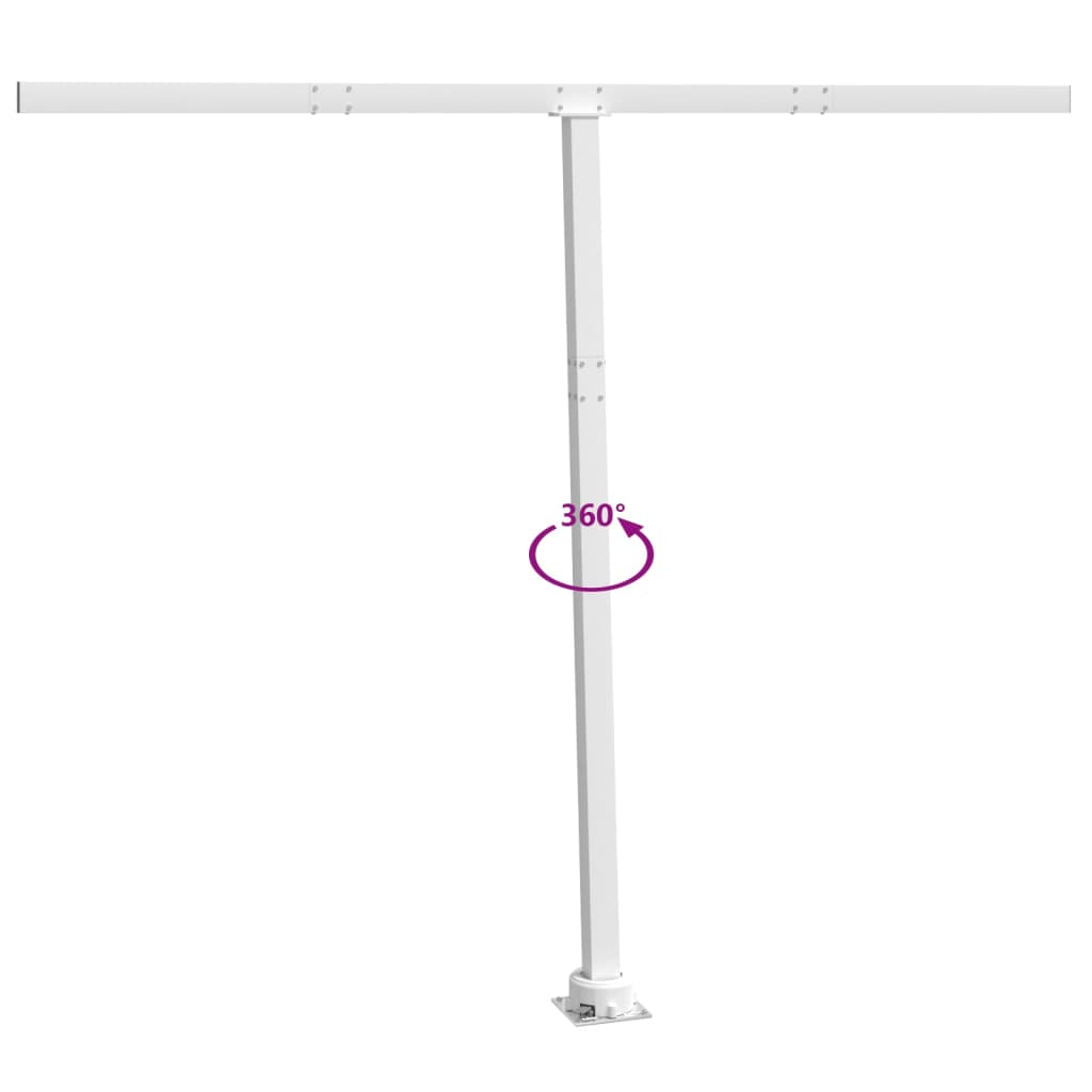 markisestolpesæt 300x245 cm jern hvid