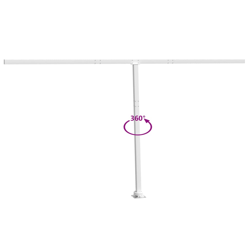 markisestolpesæt 450x245 cm jern hvid