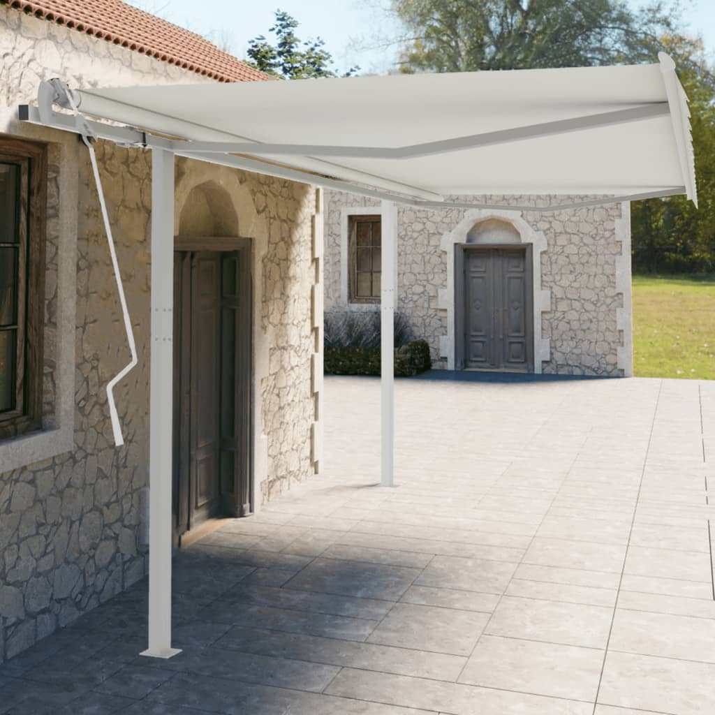 markisestolpesæt 450x245 cm jern hvid
