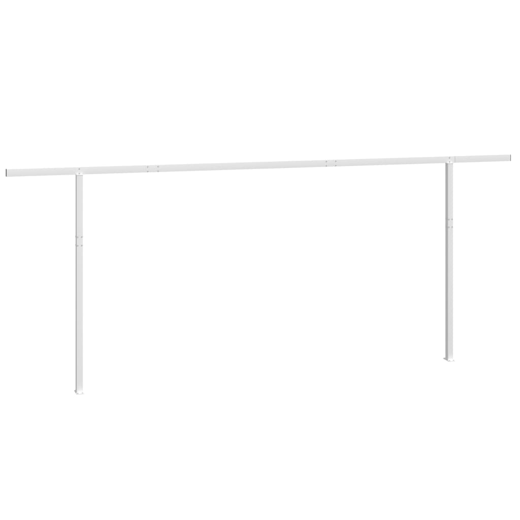 markisestolpesæt 600x245 cm jern hvid