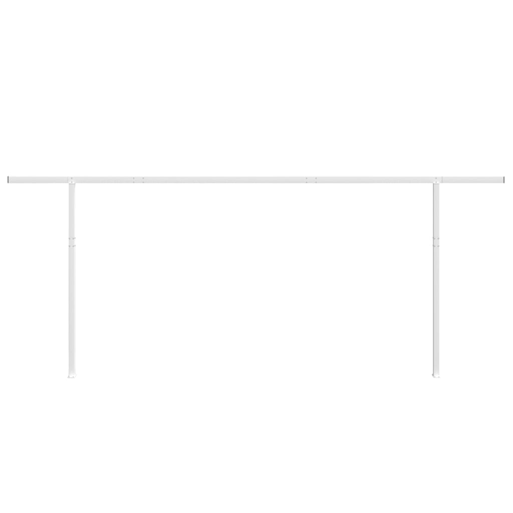 markisestolpesæt 600x245 cm jern hvid