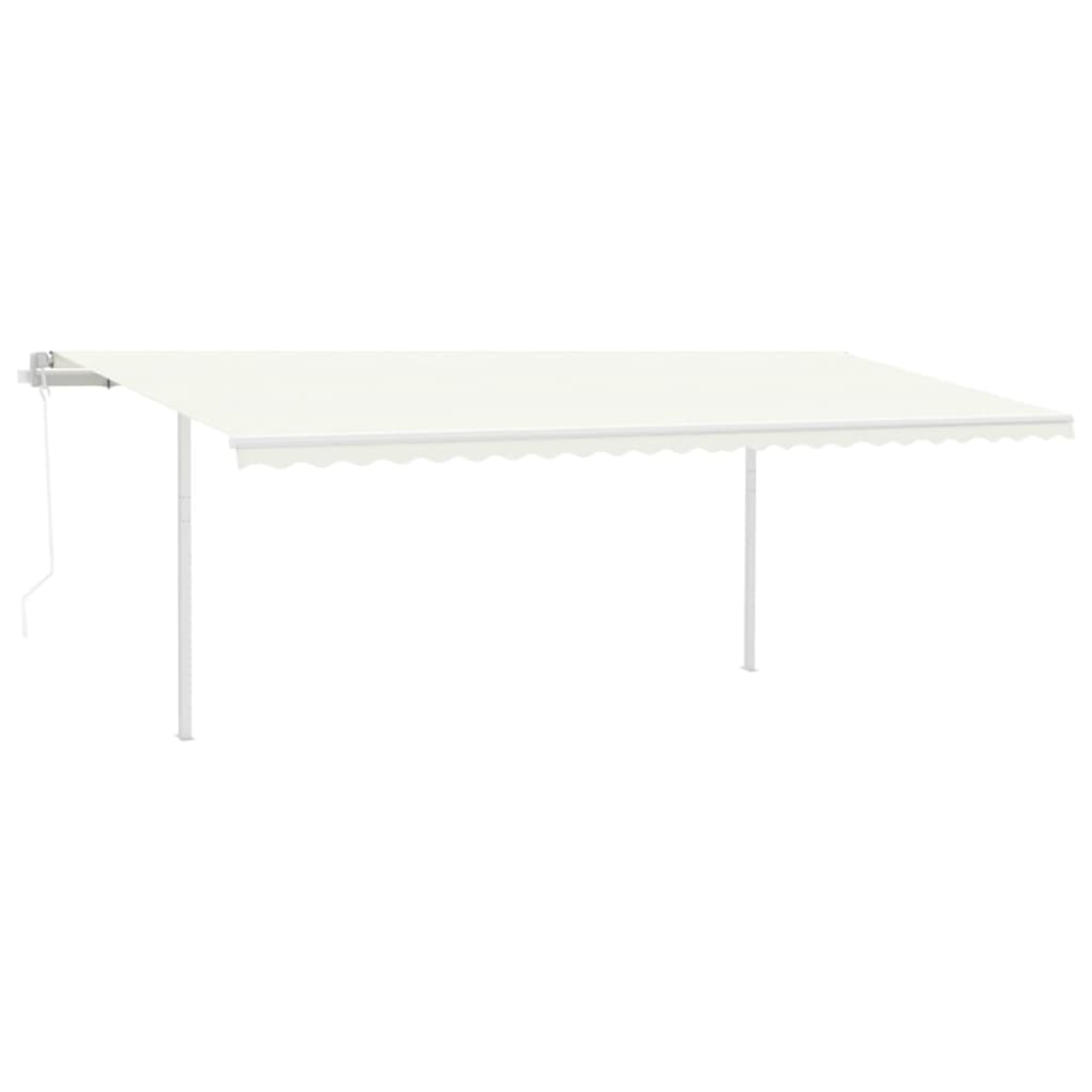 markisestolpesæt 600x245 cm jern hvid