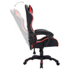 gamingstol m. LED-lys RGB-farver kunstlæder rød og sort