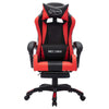gamingstol m. LED-lys RGB-farver kunstlæder rød og sort