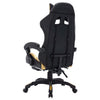 gamingstol m. LED-lys RGB-farver kunstlæder guld og sort