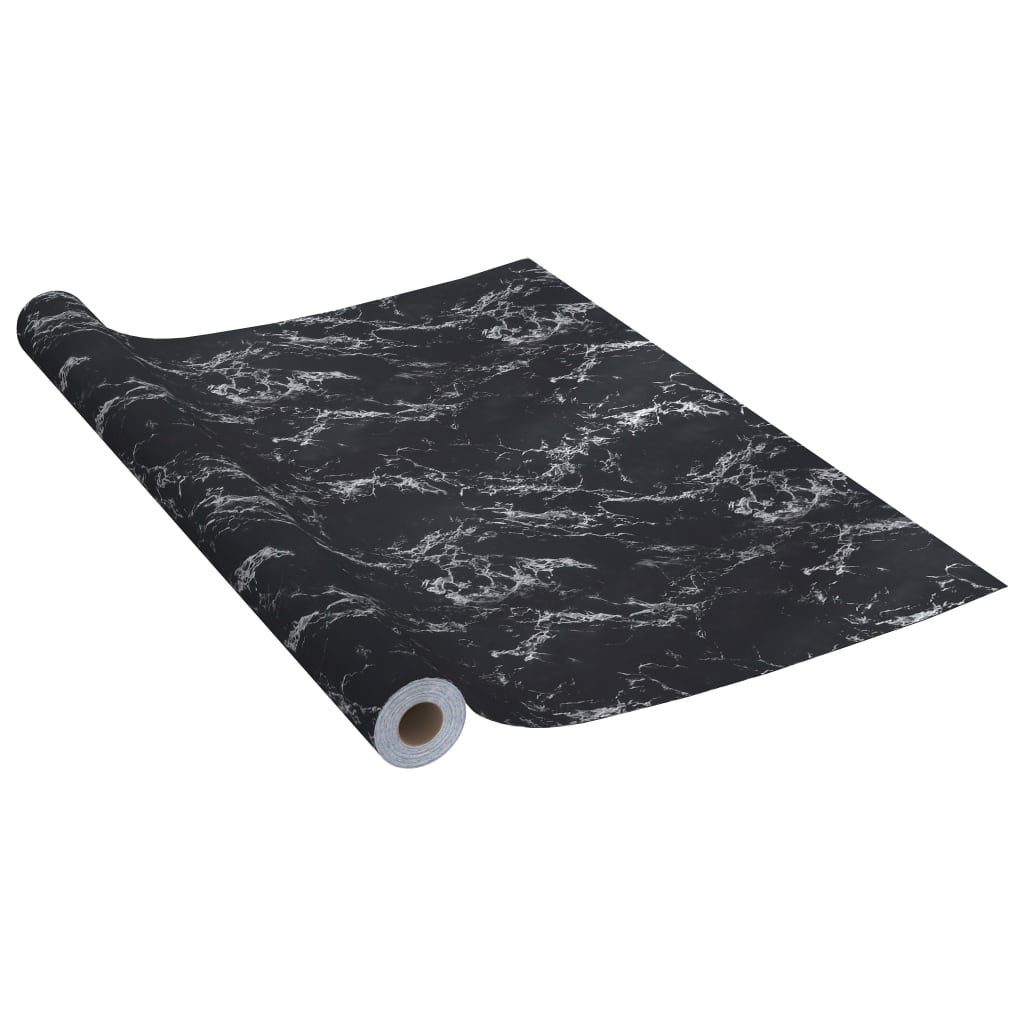 selvklæbende folie til møbler 500x90 cm PVC sort sten