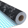 selvklæbende folie til møbler 500x90 cm PVC sort sten