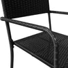 spisebordssæt til haven 5 dele polyrattan sort