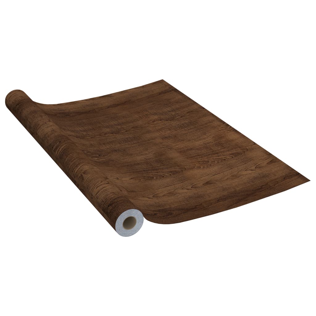 selvklæbende dørfolie 4 stk. 210x90 cm PVC mørkt egetræ