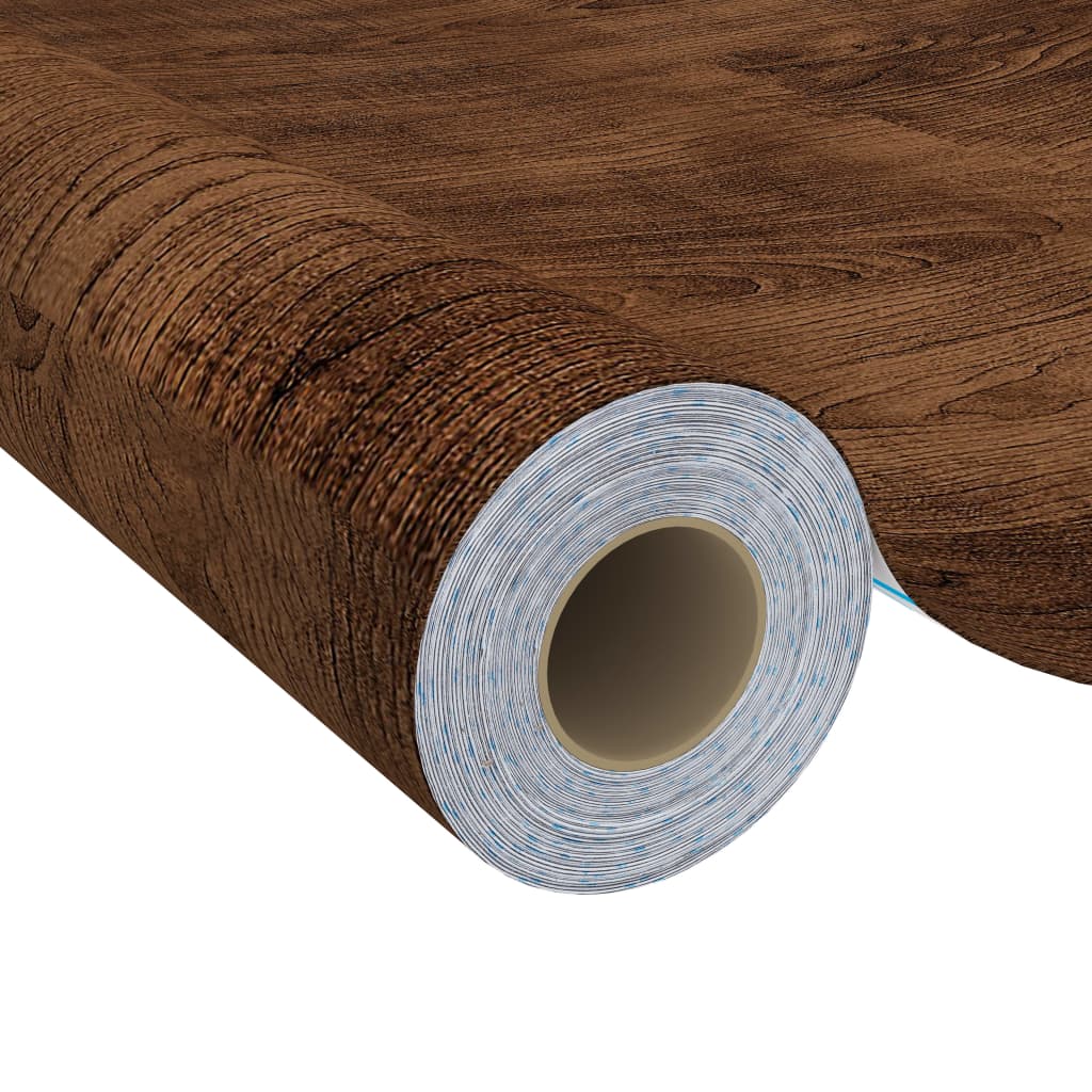 selvklæbende dørfolie 4 stk. 210x90 cm PVC mørkt egetræ
