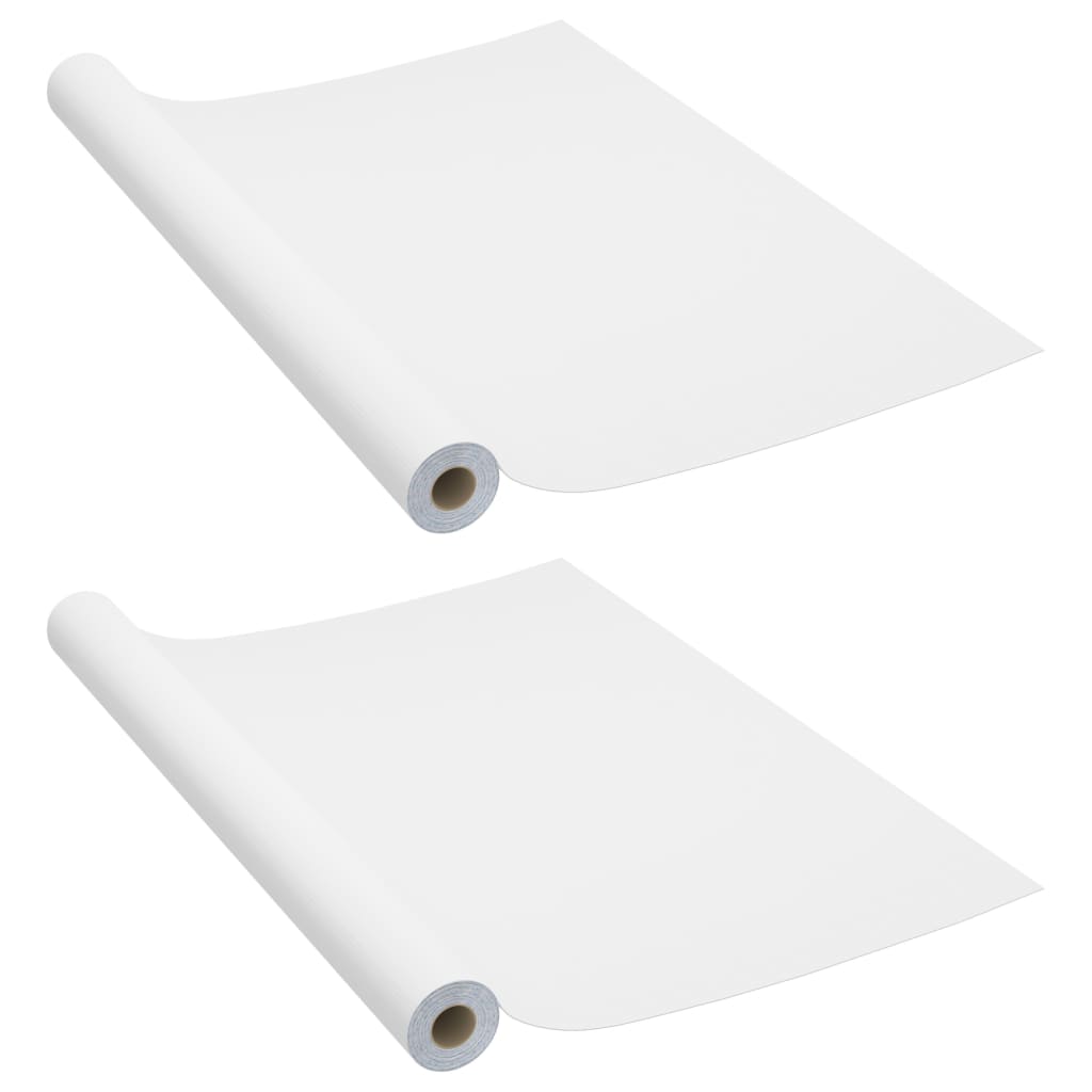 selvklæbende møbelfolie 2 stk. 500x90 cm PVC hvid