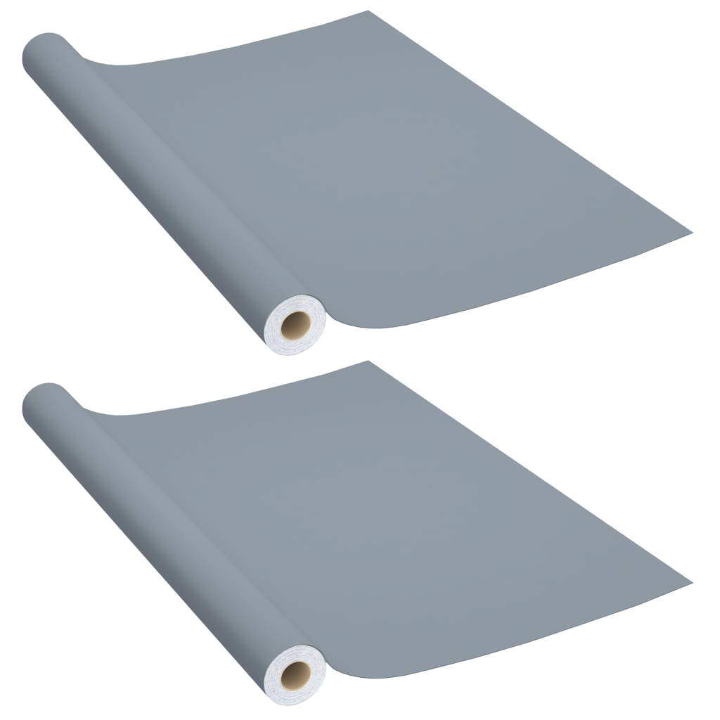 selvklæbende møbelfolie 2 stk. 500x90 cm PVC grå