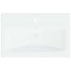 indbygget håndvask med hane 61x39x18 cm keramisk hvid