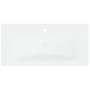 indbygget håndvask med hane 81x39x18 cm keramisk hvid