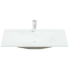 indbygget håndvask med hane 91x39x18 cm keramisk hvid