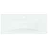 indbygget håndvask med hane 91x39x18 cm keramisk hvid