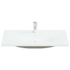 indbygget håndvask med hane 101x39x18 cm keramisk hvid