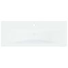indbygget håndvask med hane 101x39x18 cm keramisk hvid