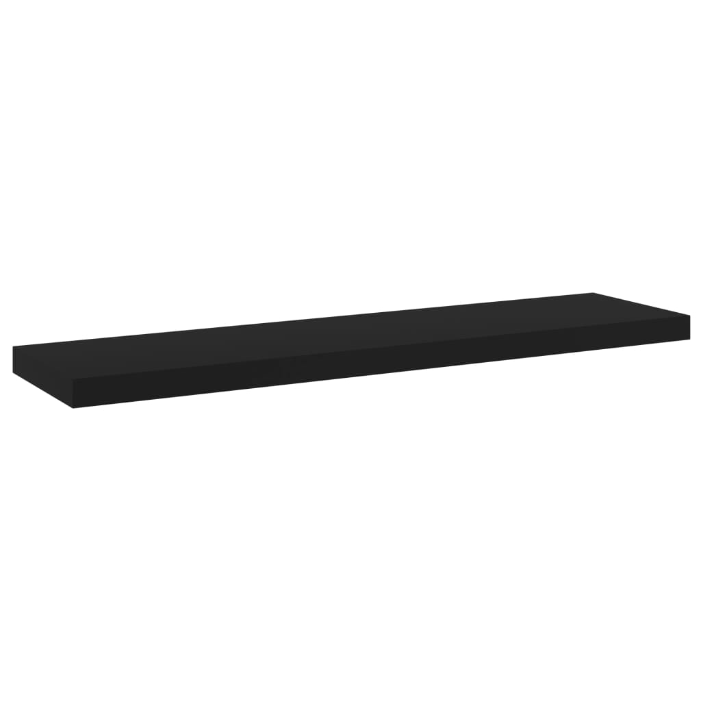 boghylder 4 stk. 40x10x1,5 cm konstrueret træ sort