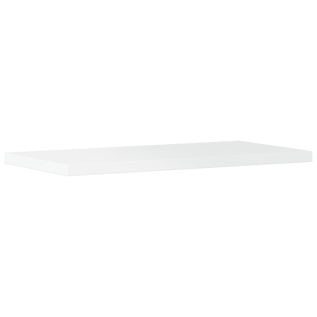 boghylder 4 stk. 40x20x1,5 cm konstrueret træ hvid højglans