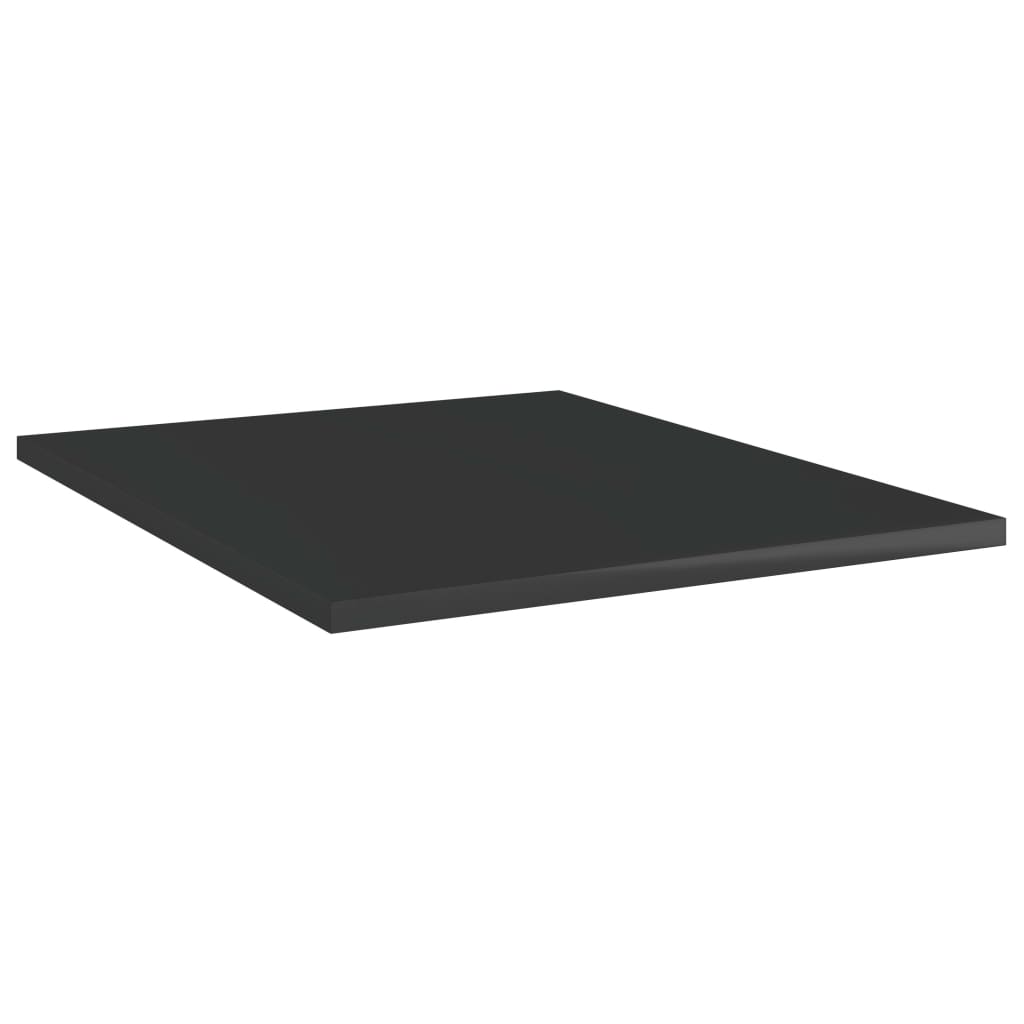 boghylder 8 stk. 40x50x1,5 cm konstrueret træ sort højglans