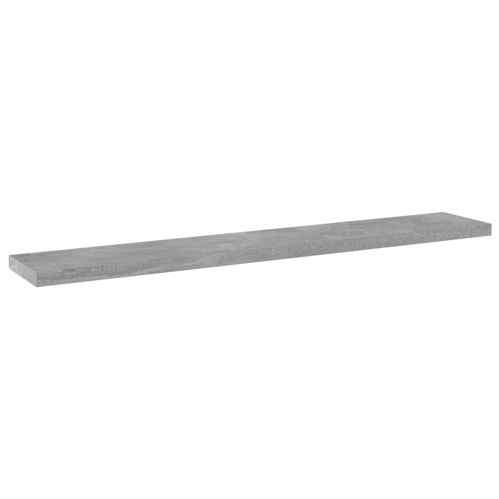 boghylder 4 stk. 60x10x1,5 cm konstrueret træ betongrå