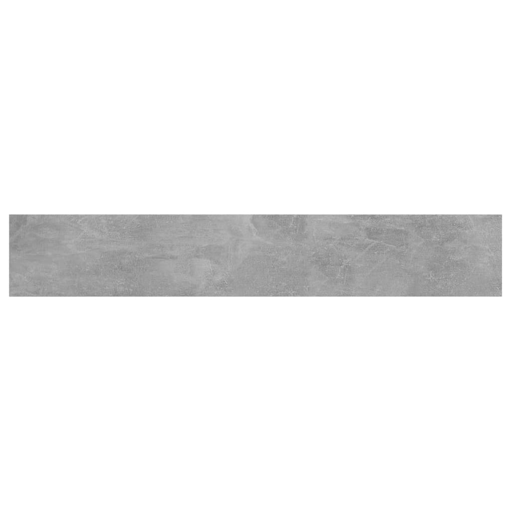 boghylder 4 stk. 60x10x1,5 cm konstrueret træ betongrå