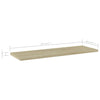 boghylder 4 stk. 60x20x1,5 cm konstrueret træ sonoma-eg