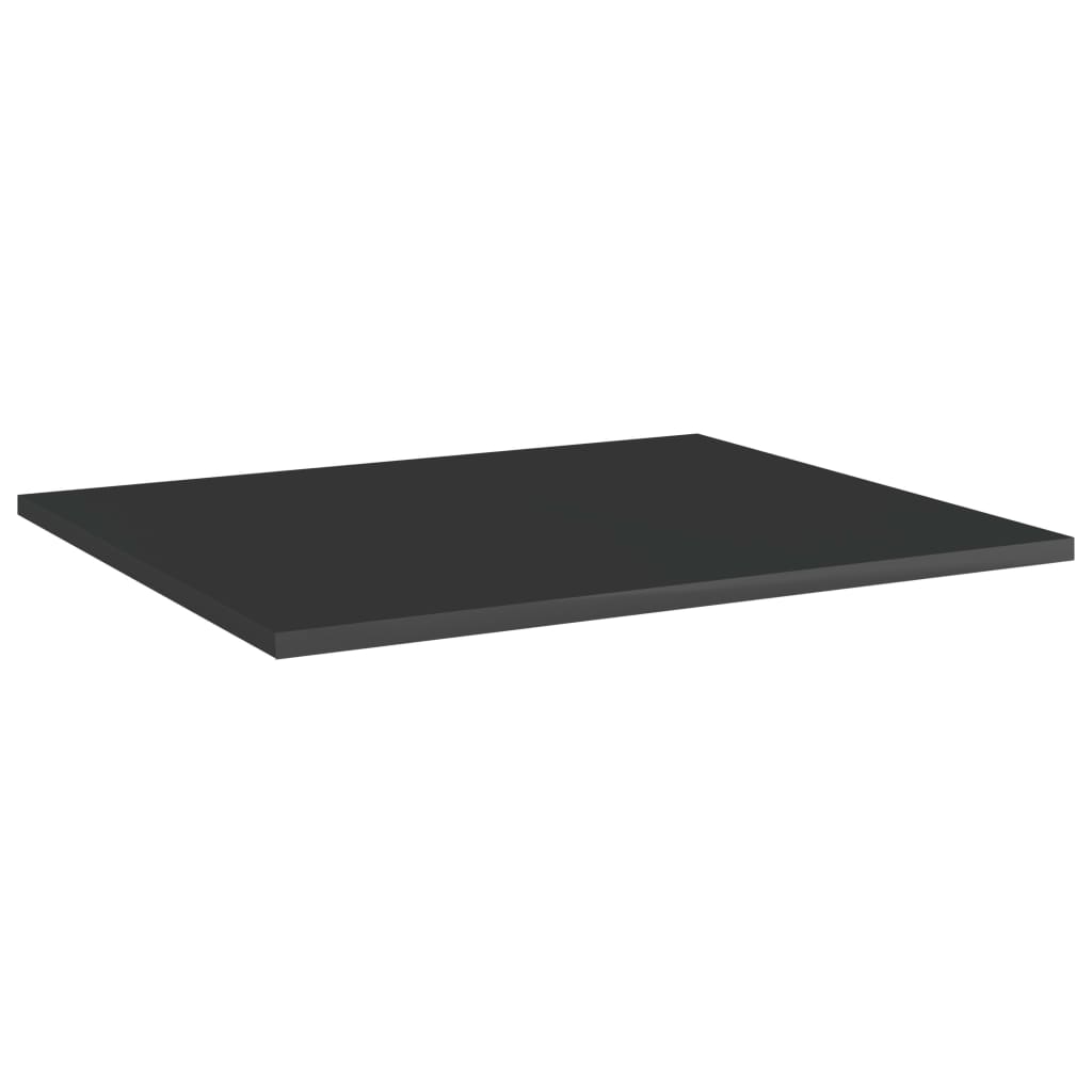 boghylder 8 stk. 60x50x1,5 cm spånplade sort højglans