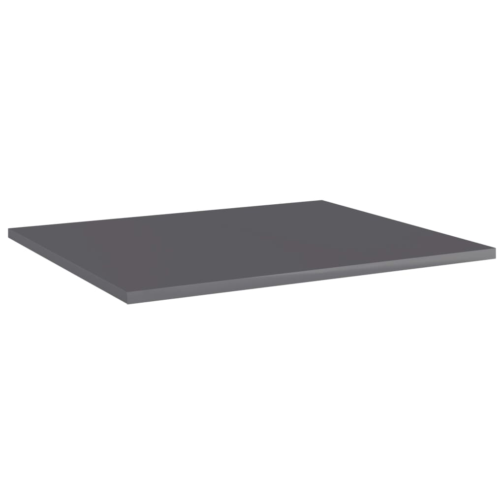 boghylder 8 stk. 60x50x1,5 cm konstrueret træ grå højglans