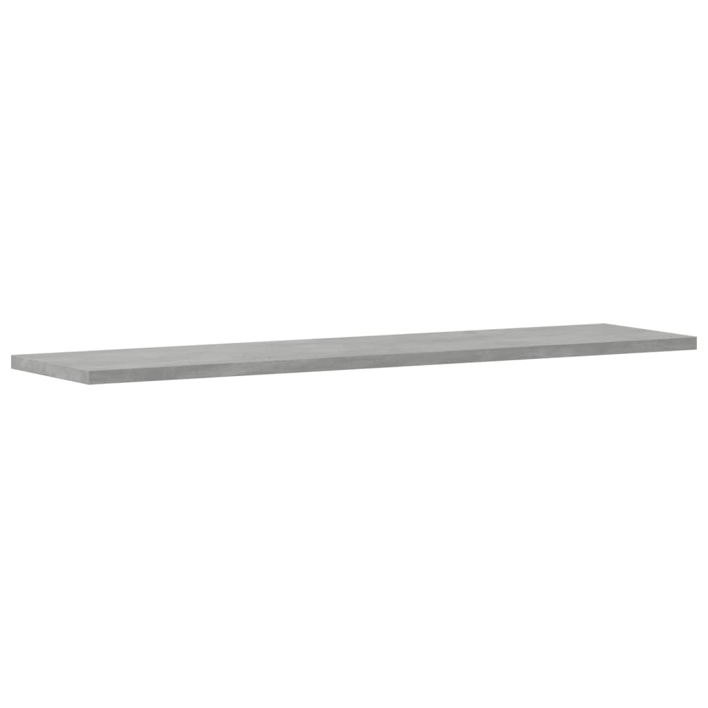 boghylder 4 stk. 80x20x1,5 cm konstrueret træ betongrå