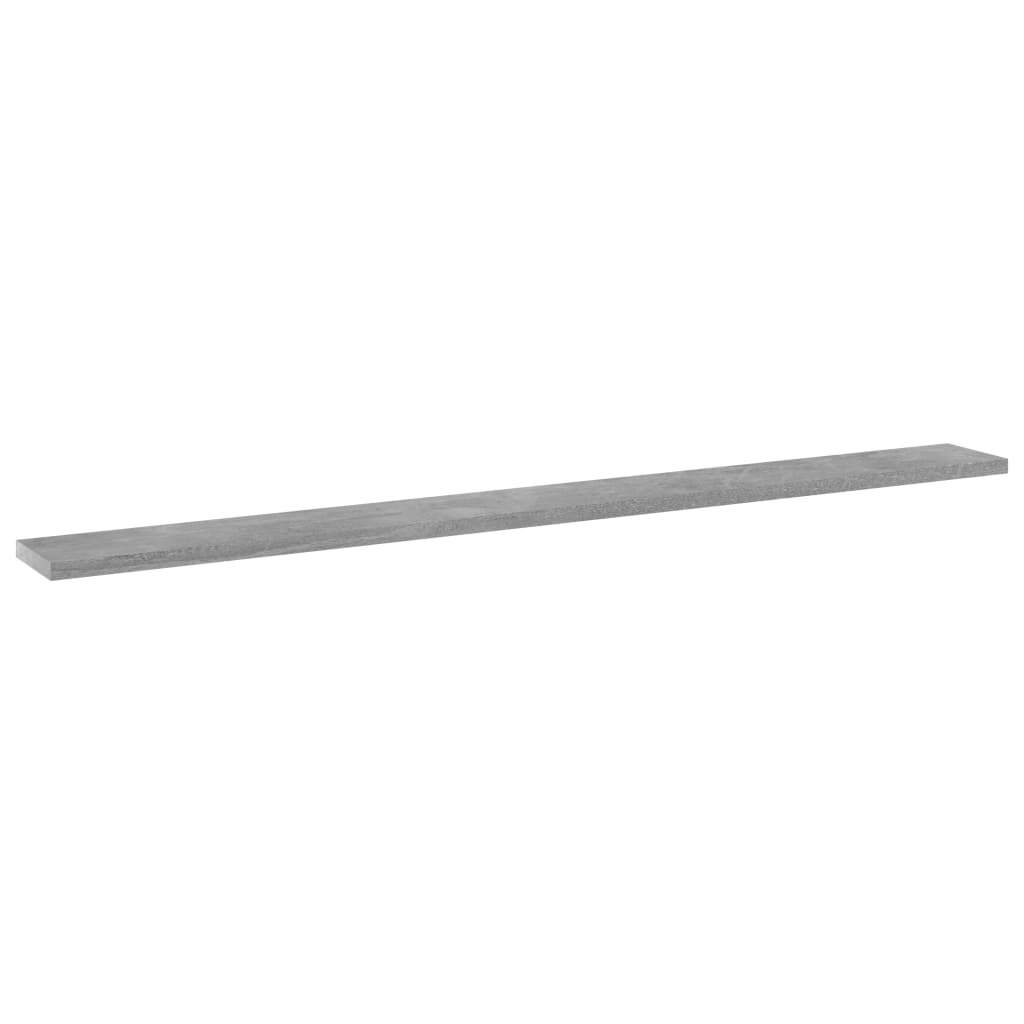 boghylder 4 stk. 100x10x1,5 cm konstrueret træ betongrå