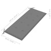 foldbar havebænk med hynde 118 cm bambus