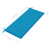 foldbar havebænk med hynde 118 cm bambus